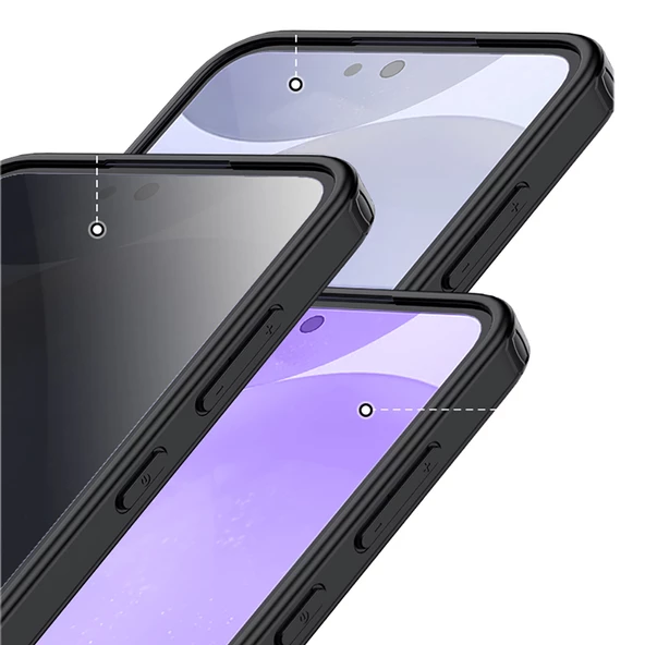 Galaxy S25 Kılıf Kamera Korumalı Şeffaf Arka Yüzey Zore New Roll Kapak - Resim 3