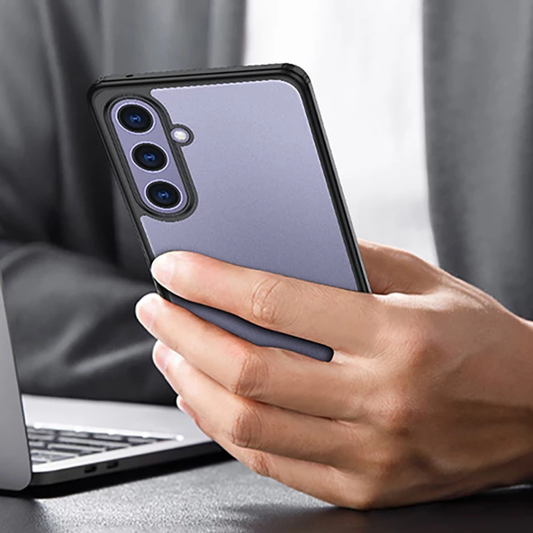 Galaxy S25 Kılıf Kamera Korumalı Şeffaf Arka Yüzey Zore New Roll Kapak - Resim 6