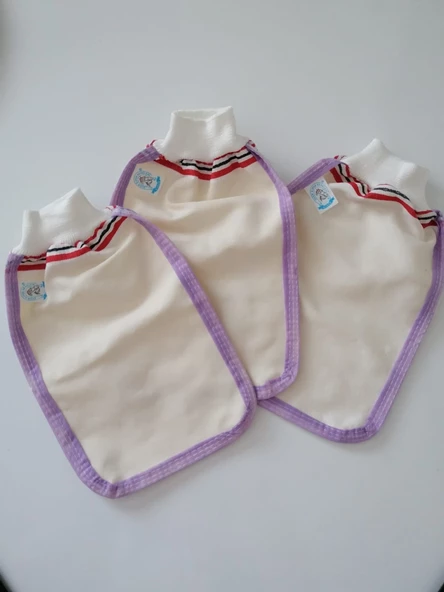 EKER-MOR BİYELİ HIZLIGİY KESE SETİ-2 ADET KESE-Lastikli Kese-Banyo ve Duş Kesesi-Doğal Özel Dokuma - 5