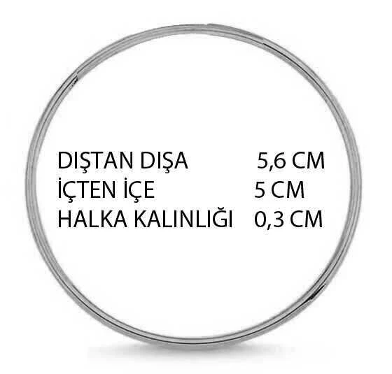 HALKA ALYANS METAL 5 CM GÜMÜŞ 25 ADET - Resim 2