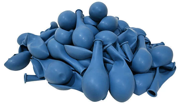 BALON DÜZ 12 İNC OKYANUS MAVİ 100 ADET - Resim 2