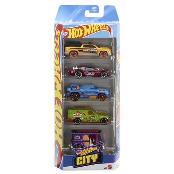 Hot Wheels Beşli Araba Seti Hot Wheels City JBJ75