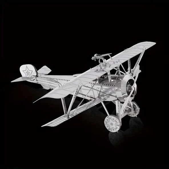 DIY 3D Metal Puzzle Bulmaca Newpiort 17 Fighter Uçak 46 Parça 14+ yaş üstü Hediyelik