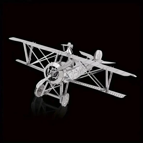 DIY 3D Metal Puzzle Bulmaca Newpiort 17 Fighter Uçak 46 Parça 14+ yaş üstü Hediyelik - 3