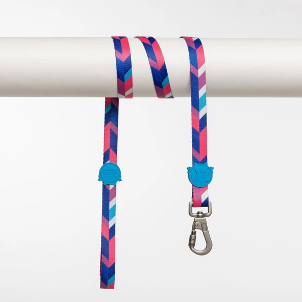 Lindo Dogs Pink Dream Köpek Gezdirme Kayışı Mavi/Pembe Medium - 2