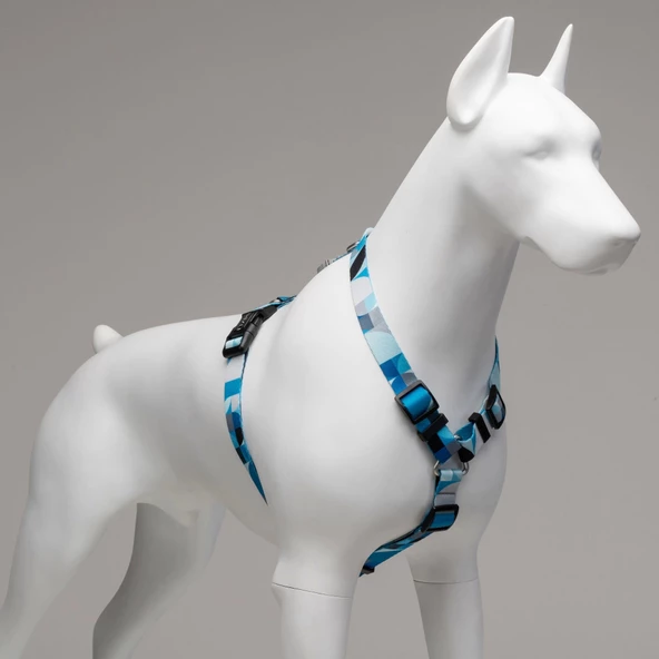 Lindo Dogs Breeze H Tipi Köpek Göğüs Tasması Mavi Beden Small - 3