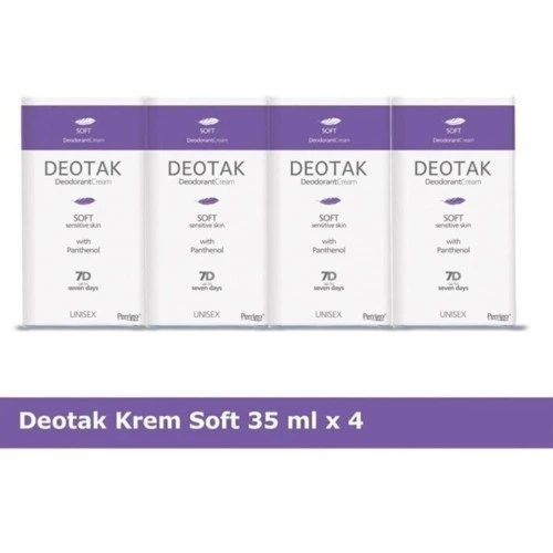 Deotak Soft Hassas Cilt Krem Deodorant 35 ml 4 Adet