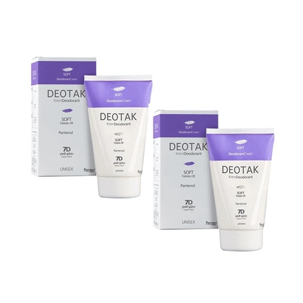 Deotak Soft Hassas Cilt Krem Deodorant 35 ml 2 Adet