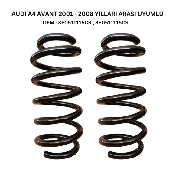 Arka Helezon Yay Takımı - 2 Adet Standart Yay ST102034R, Audi A4 Avant (2001-2008) Uyumlu - 2