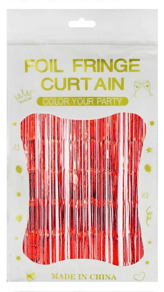 KAPI BANNER FON METALİZE İTHAL KIRMIZI 1X2 METRE 1 ADET - Resim 2