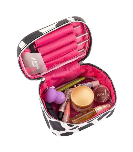 4'lü Makyaj Organizeri Kozmetik Çanta Seti & 3'lü Makyaj Süngeri - 9