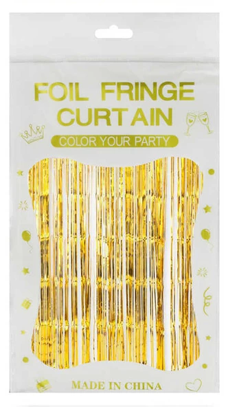 KAPI BANNER FON METALİZE İTHAL ALTIN 1X2 METRE 1 ADET - 2