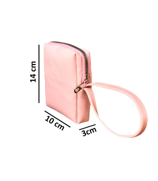 Çanta İçi Hijyenik Ped Tampon Saklama Taşıma Çantası - 222 Açık Pembe - 3