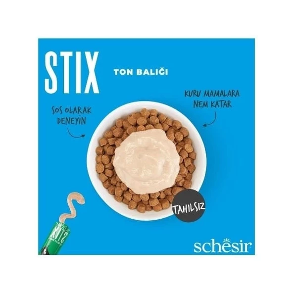 Schesir Cat Stick Ton Balıklı Sıvı Kedi Ödül Maması 6 Adet 15 Gr - 3