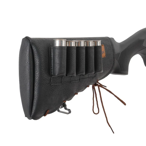 Deri Dipçik Fişekliği - Savage - Siyah - 5'li - Resim 6