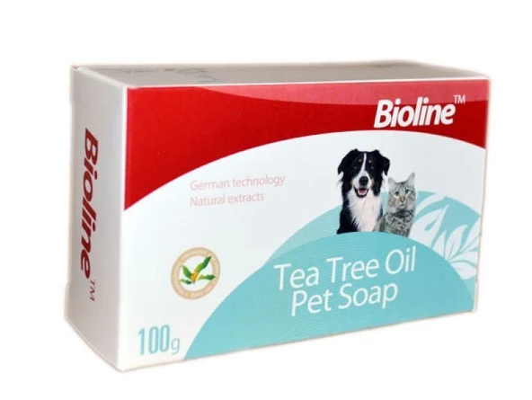 Bioline Kedi Ve Köpek için Çay Ağacı Yağlı Bakım Sabunu 100 Gr.
