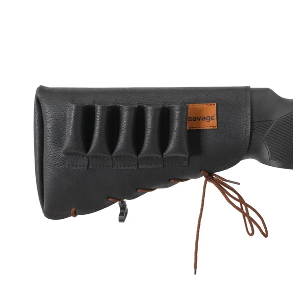 Deri Dipçik Fişekliği - Savage - Siyah - 5'li - Resim 5