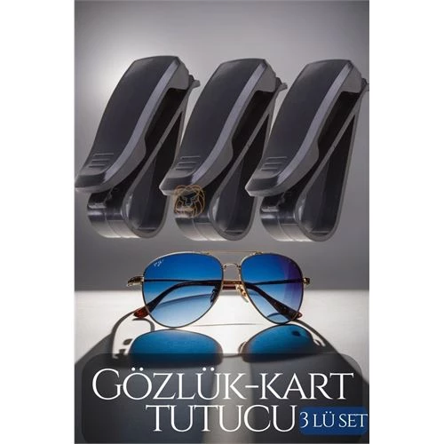 ModaCar Araç Güneş Gözlüğü Tutucu Klips 3 lü Set