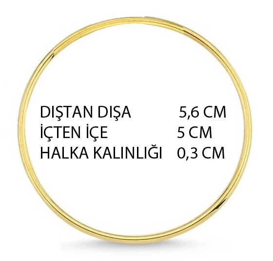 HALKA ALYANS METAL 5 CM ALTIN 25 ADET - Resim 2