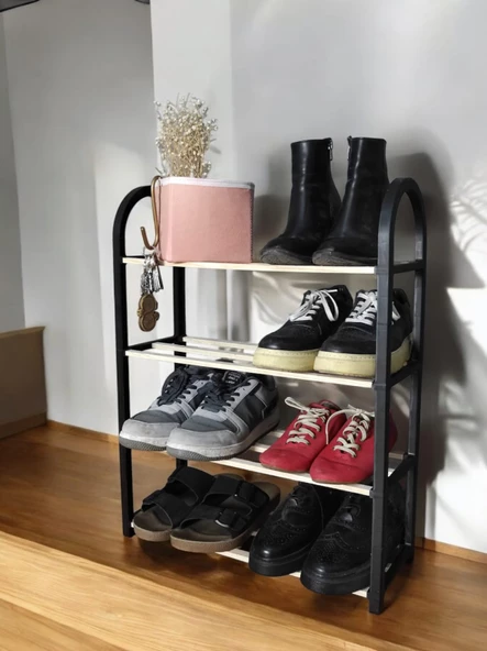 Masif Ahşap Ayakkabılık, Kitaplık, Organizer, Çok Amaçlı Dekoratif Açık Ahşap Dolap