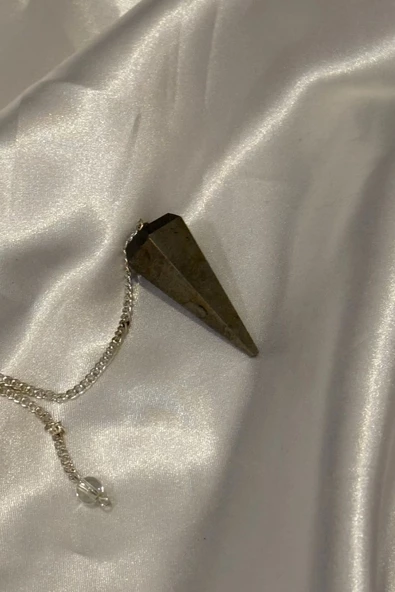 Doğaltaş Pandül Sarkaç Doğaltaş Pirit Para Taşı 4cm Temizleme Palosanto