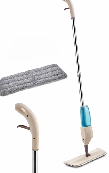 Spray Mop Su Hazneli ve Püskürtmeli Çok Amaçlı ve Pratik Paspas Temizlik Seti Sprey Mop - 4