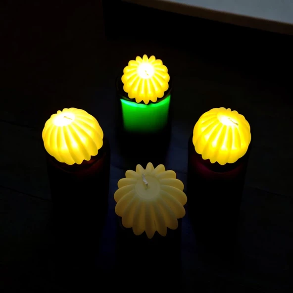 VIP KALİTE LED IŞIKLI MUM 6 ADET YILBAŞI NOEL MUMU  PİLLİ GÜN IŞIĞI MUM 6 YILBAŞI MUMU SÜSLERİ - Resim 5