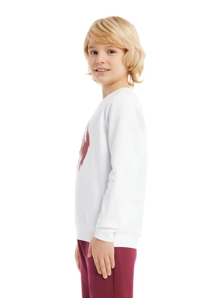 Galatasaray Orijinal Lisanslı Beyaz Çocuk Sweat Ahşap Kutulu - 6