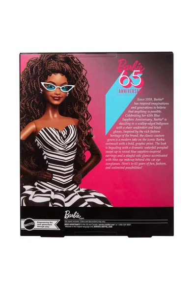 Barbie 65.Yıl Özel Koleksiyon Bebeği - Esmer - 5