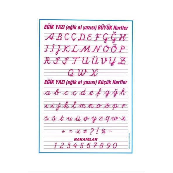 Gülpaş Bitişik Eğik El Yazısı Selefonlu Çıtalı( 50*70)