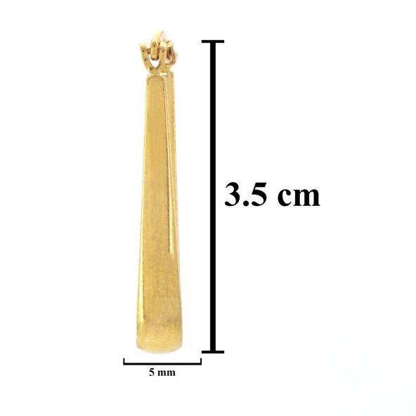 BZ Altın Kaplama Uzun Kadın Küpe UNK-745 - 3