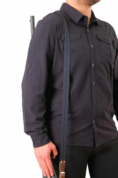 Tüfek Askı Kayışı - Savage - 3 cm Kolon - Lacivert/Siyah - 2