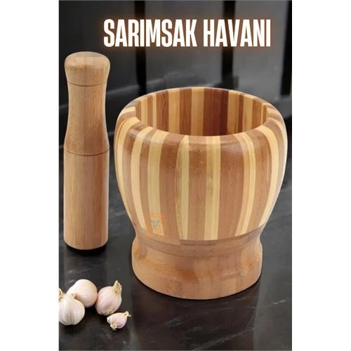 ModaCar Sarımsak Havanı Bambu