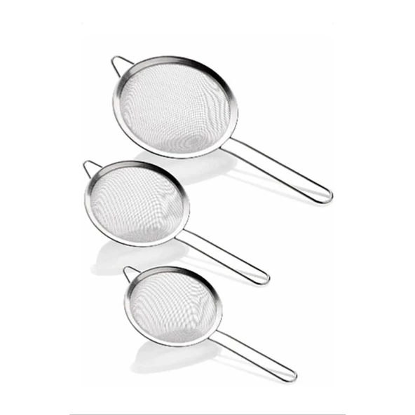 Büyük 3'lü Metal Süzgeç Royaleks-CLKN-1359