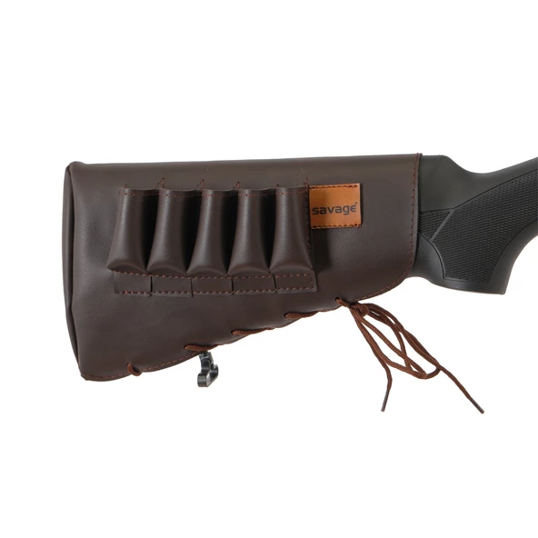 Deri Dipçik Fişekliği - Savage - Kahve - 5'li - Resim 2
