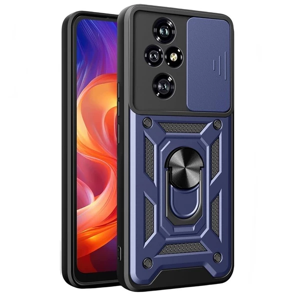 Gpack Honor 200 Kılıf Pars Sürgülü Vega Yüzüklü Sert Silikon - Resim 3