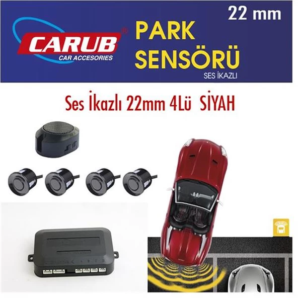 Hko Park Sensörü Sesli 22 Mm Siyah 4 Sensör - 2