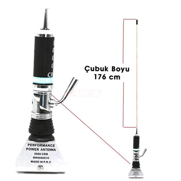 Hko Anten Magnum Telsiz Tip 2 Mt Turbo 5000 Mhz 190 Cm - 2