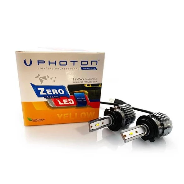 Hko Zero  H7 X-Treme Yellow Fansız 12V-24V Led Far - 2