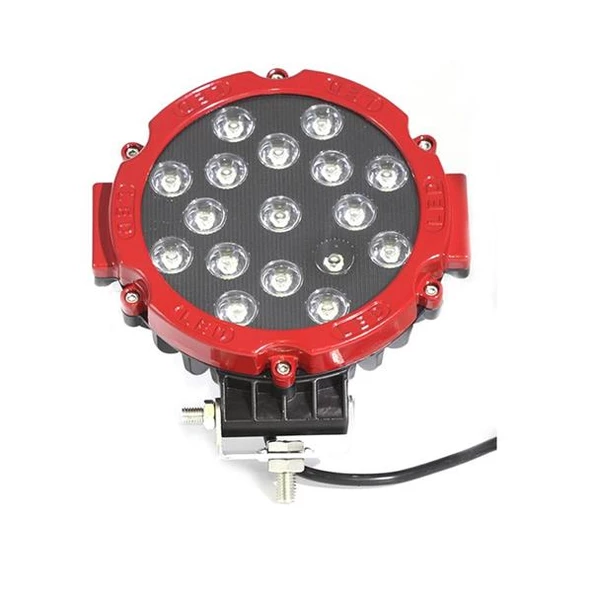 Hko Off Road Çalısma Lambası Yuv.17 Led 10-30V 17X17X4Cm Kırmızı Çerçeve - 4