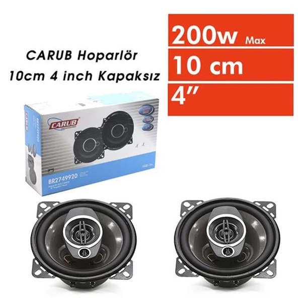 Hko Hoparlör Kapaksız 200W 10Cm 4 İnc 2 Li Takım - 4