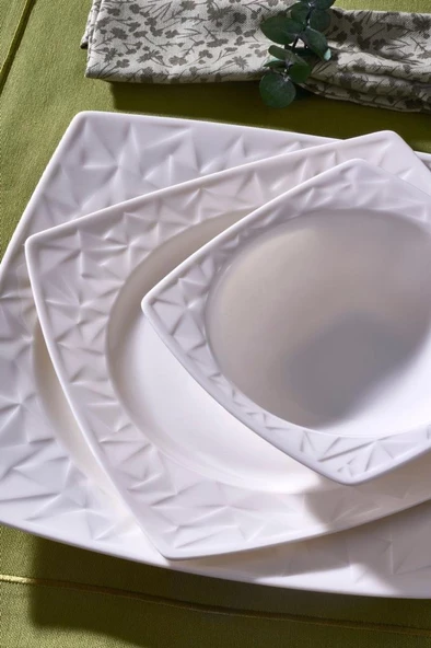Güral Porselen Vivente 24 Parça 6 Kişilik Bone Yemek Takımı - 3
