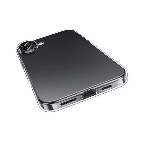 Nevarium Apple iPhone 16 Plus Uyumlu Kılıf Lüx Şeffaf Kamera Korumalı Silikon Kılıf - Resim 3