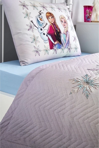 Disney Frozen Frosted Uyku Seti Tek Kişilik Lila - Resim 2