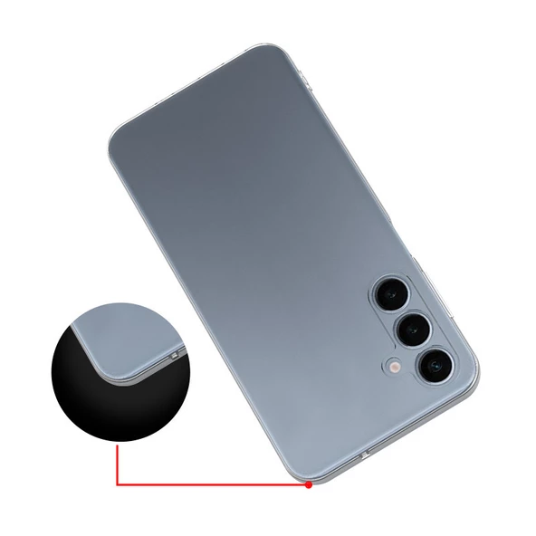 Nevarium Samsung Galaxy A16 Uyumlu Kılıf Lüx Şeffaf Kamera Korumalı Silikon Kılıf - 3
