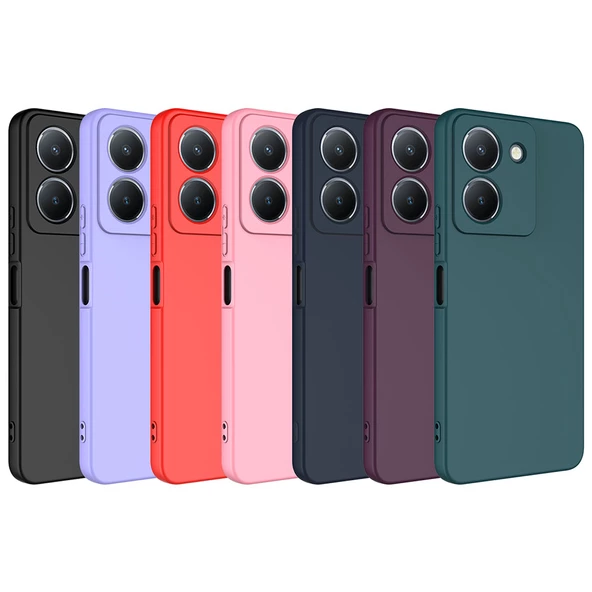 Nevarium Vivo Y36 4G Uyumlu Kılıf Lansman İçi Kadife Kamera Korumalı Mara Silikon Kılıf - 2