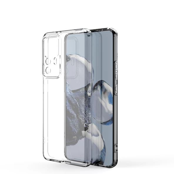Nevarium Xiaomi Mi 12T Pro Uyumlu Kılıf Lüx Şeffaf Kamera Korumalı Silikon Kılıf - Resim 2