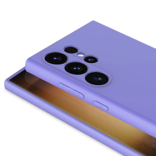 Nevarium Samsung Galaxy S24 Ultra Uyumlu Kılıf Lansman İçi Kadife Kamera Korumalı Mara Silikon Kılıf - Resim 2