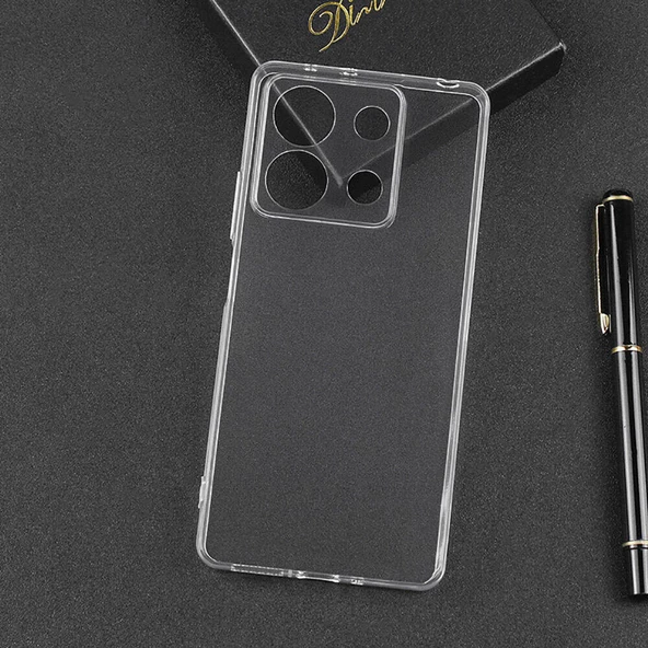 Nevarium Xiaomi Redmi Note 13 Pro 5G Uyumlu Kılıf Lüx Şeffaf Kamera Korumalı Silikon Kılıf - Resim 2