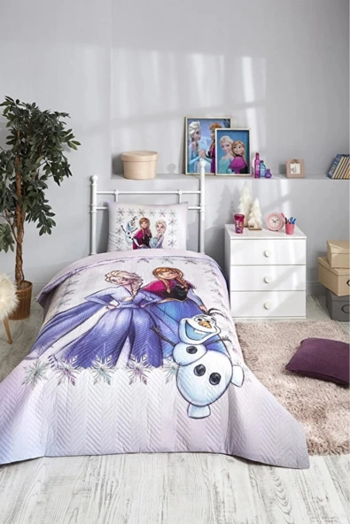 Disney Frozen Frosted Uyku Seti Tek Kişilik Lila - Resim 3